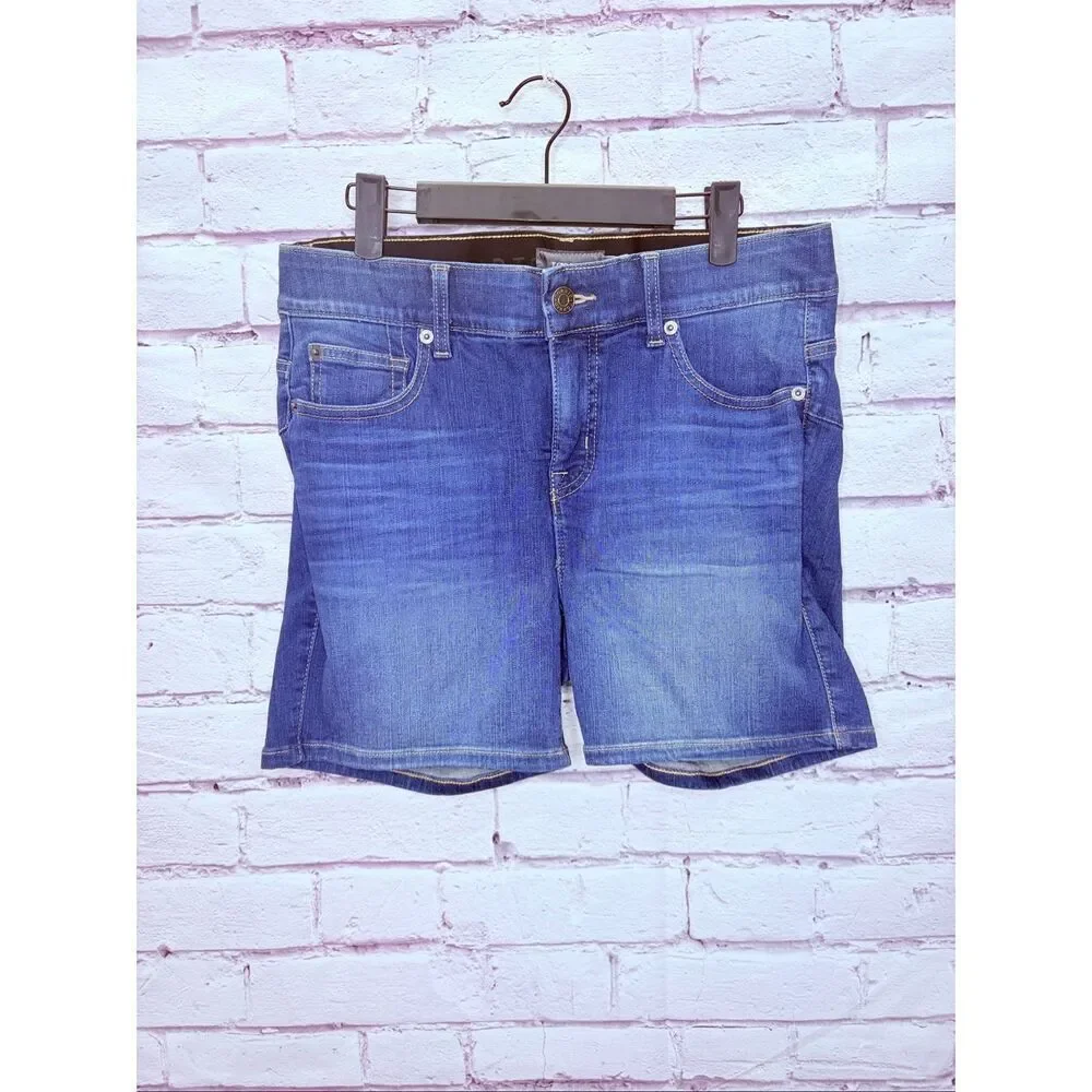 Torrid Womens Blue Cotton Blend Stretch Feel the Fit Denim Jean Shorts Size 10